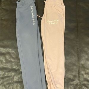 Bundle of two pairs of Abercrombie and Fitch sweatpants size Small and XSmall